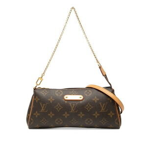 Louis Vuitton Monogram Eva Handbag Shoulder Bag Brown Leather
